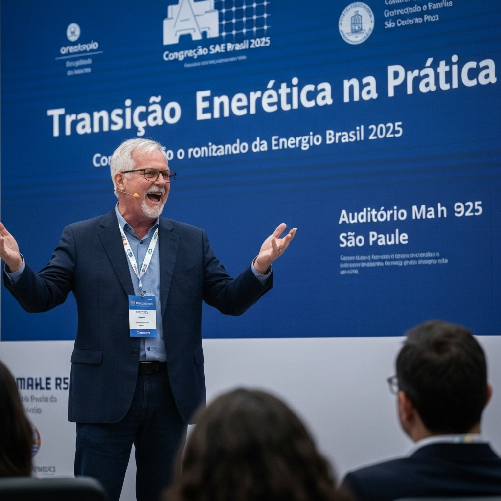 Debate sobre Transição Energética no Congresso SAE Brasil 2025 em São Paulo.