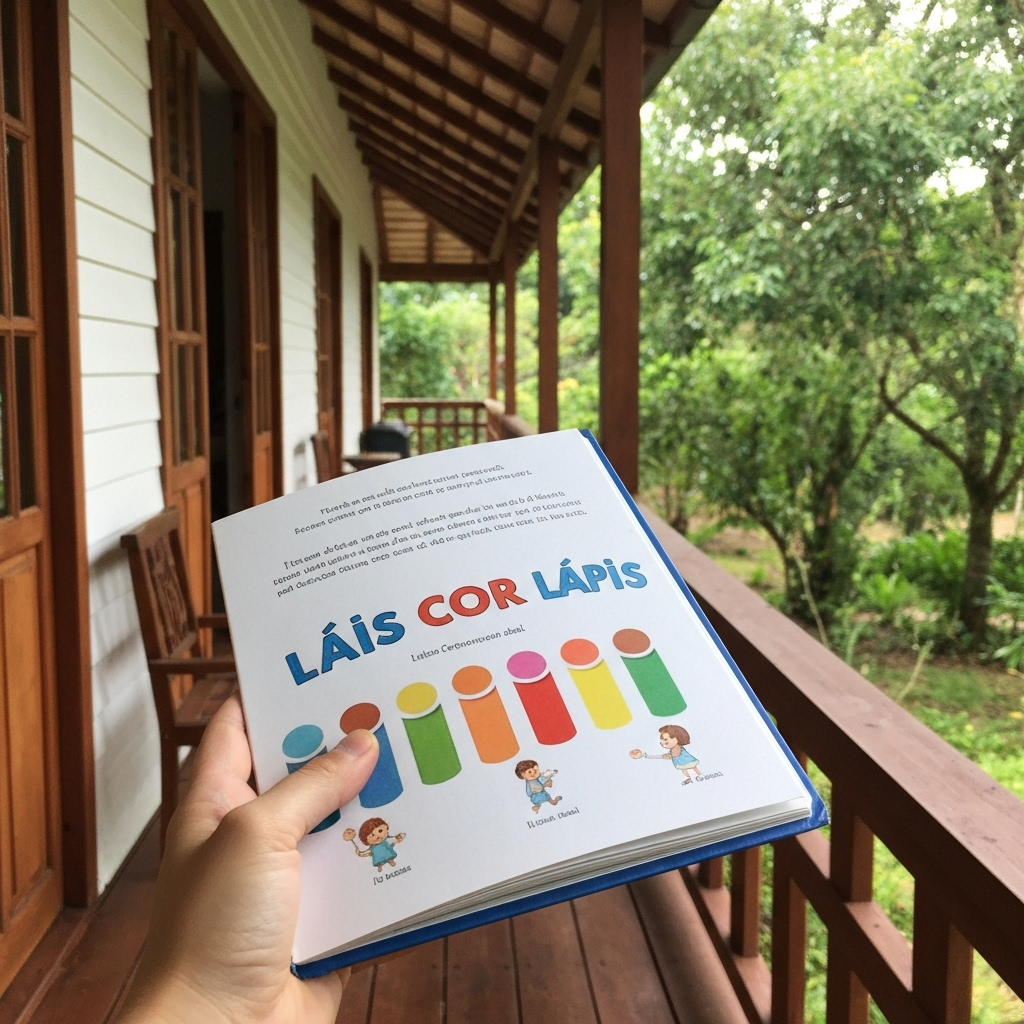 Crianças colorindo livro no Dia das Crianças.