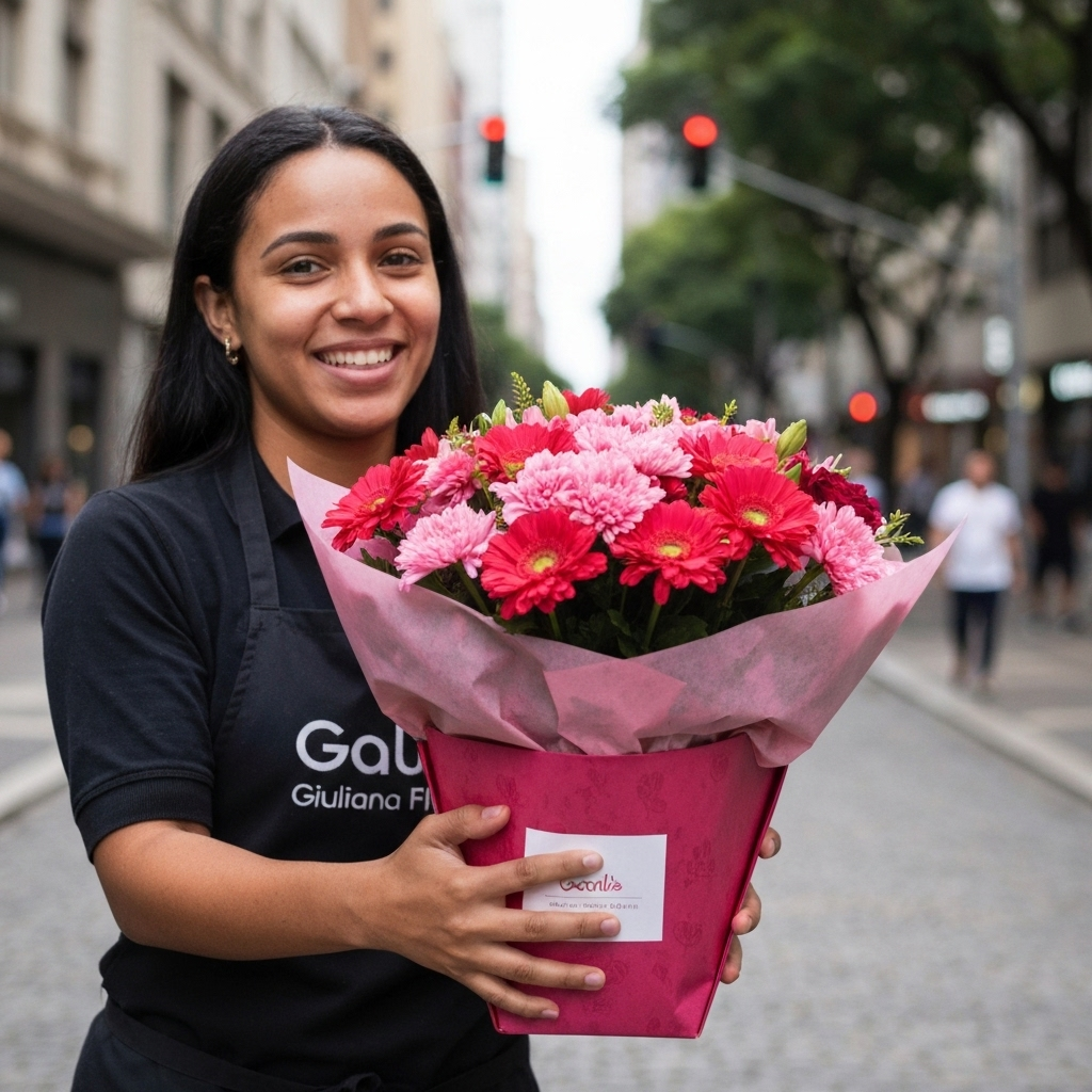 Arranjo de flores da Giuliana Flores celebra a primavera.