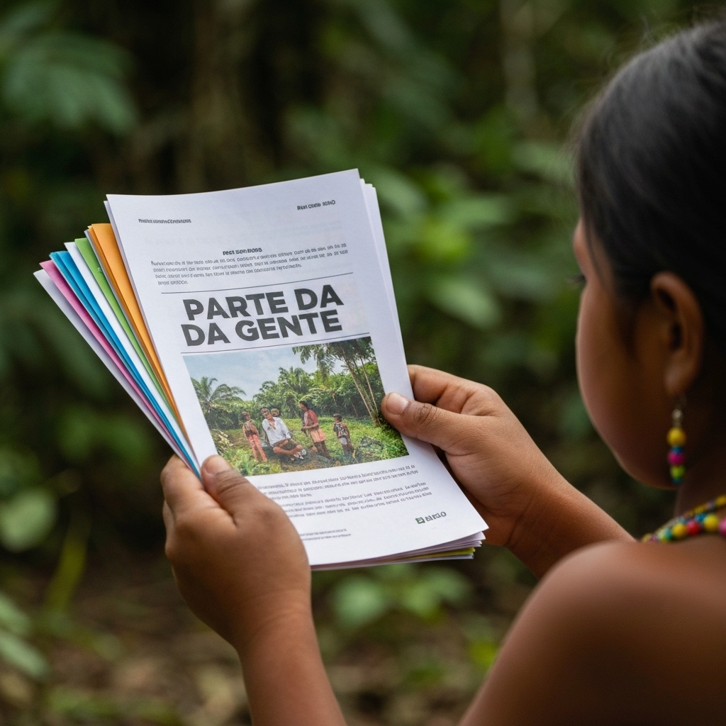 Capa do guia socioambiental 'Parte da Gente: Por uma Ecologia do Encantamento'.