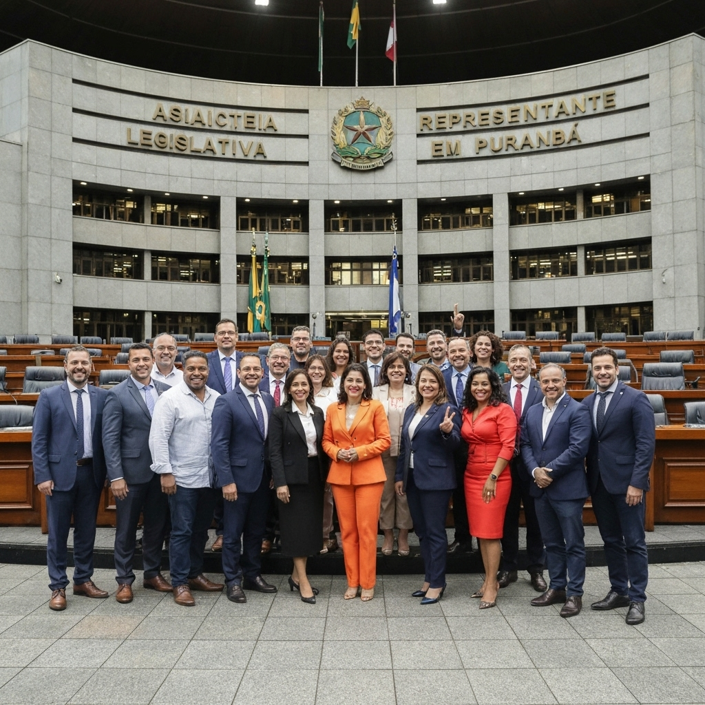 Representantes comerciais reunidos no Paraná.