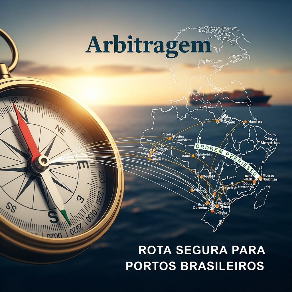 Navio cargueiro em porto brasileiro