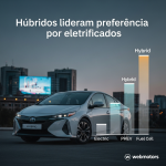 Híbridos lideram preferência por eletrificados, diz Webmotors