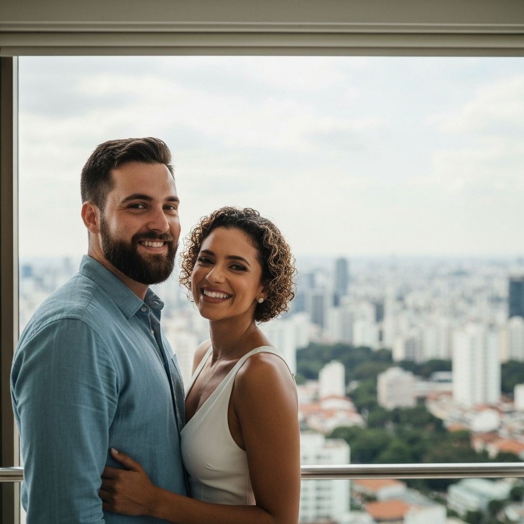 Chave de casa em mãos, simbolizando a realização do sonho da casa própria.