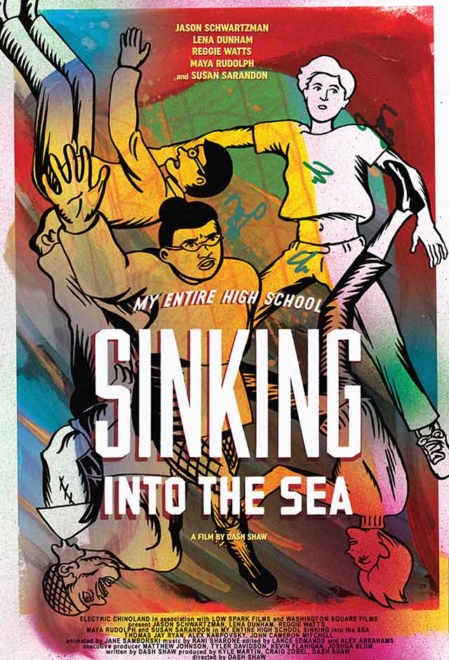 Cartaz do filme Meu colégio inteiro afundando no mar