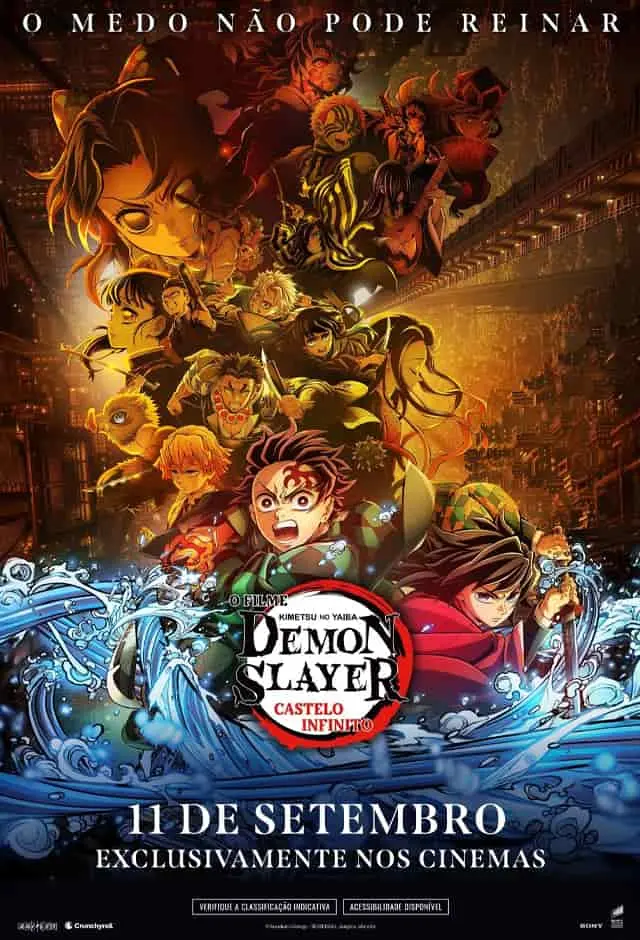 Cartaz do filme Demon Slayer: Kimetsu No Yaiba – Castelo Infinito