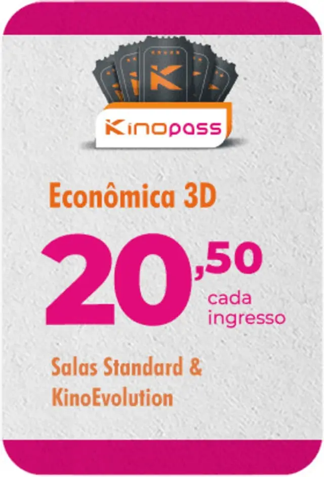 KINOPLEX - Kinopass - Classe Econômica 3D - 02/01/2025