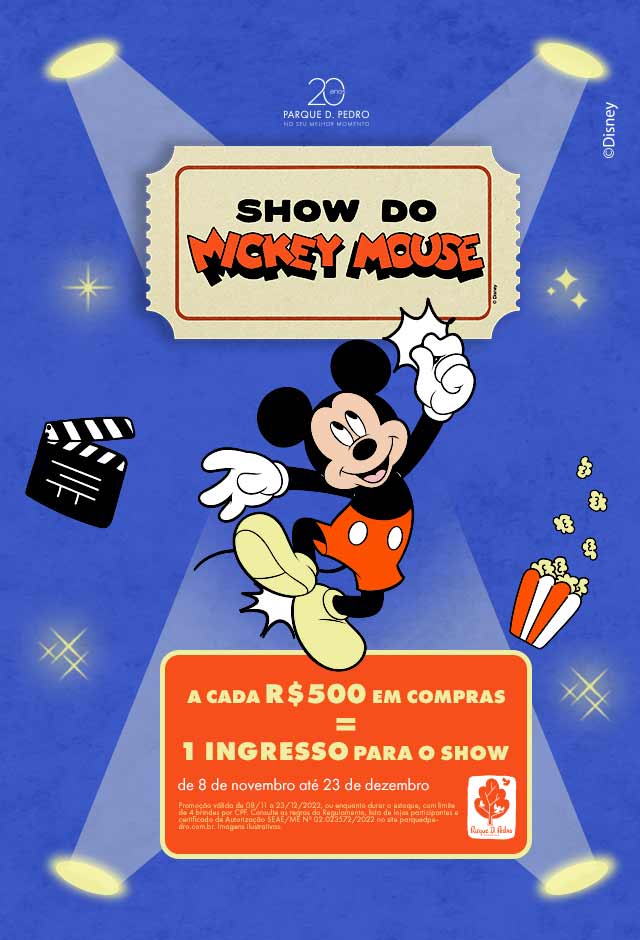 Cartaz do filme Show do Mickey Mouse – Com intérprete em libras.