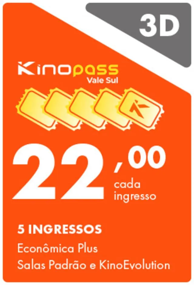 VALE SUL - Kinopass Econômico 3D - 31/12/2025