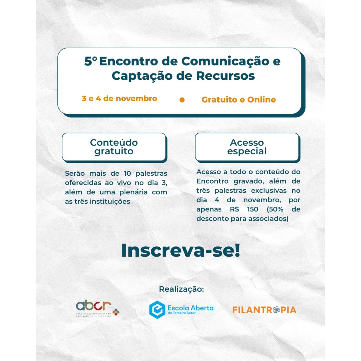 Encontro de Comunicação e Captação de Recursos: 5ª edição