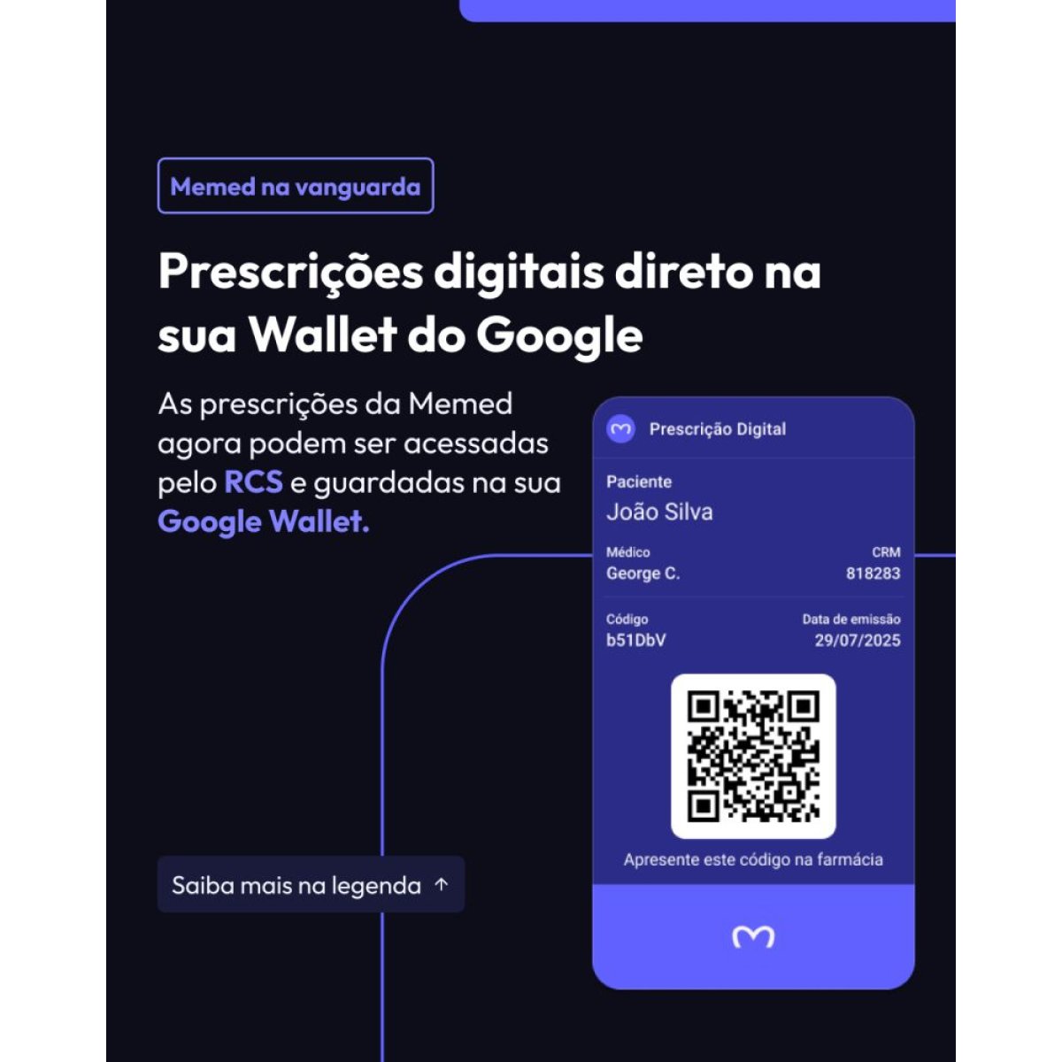 Memed integra prescrições ao Google Wallet para acesso ágil