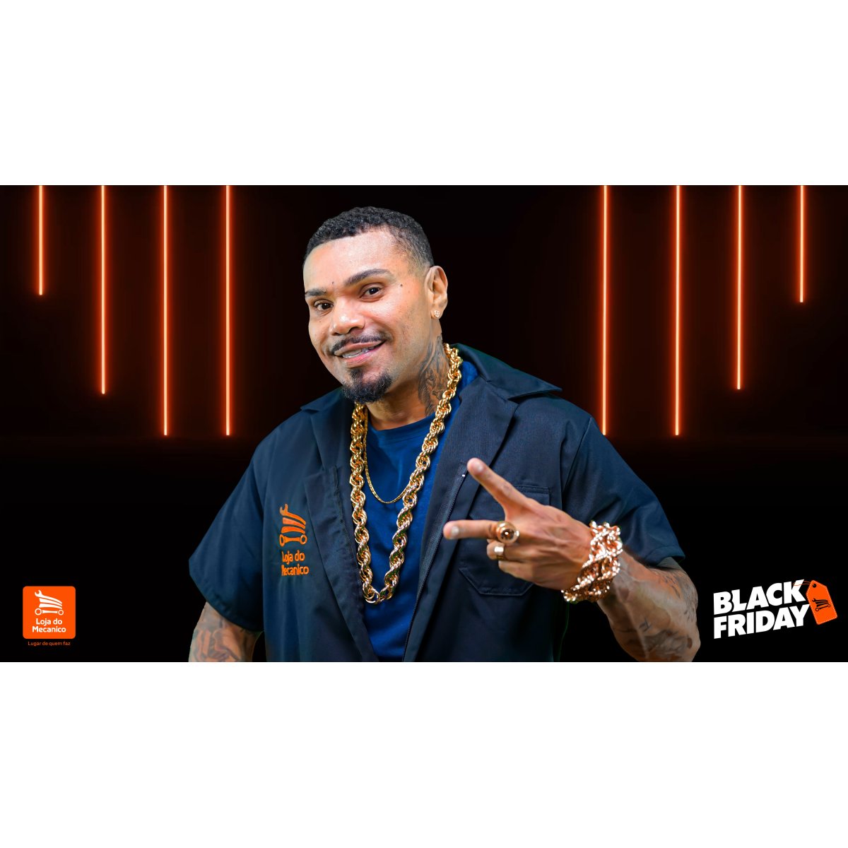 Naldo Benny estrela campanha da Black Friday da Loja do Mecânico