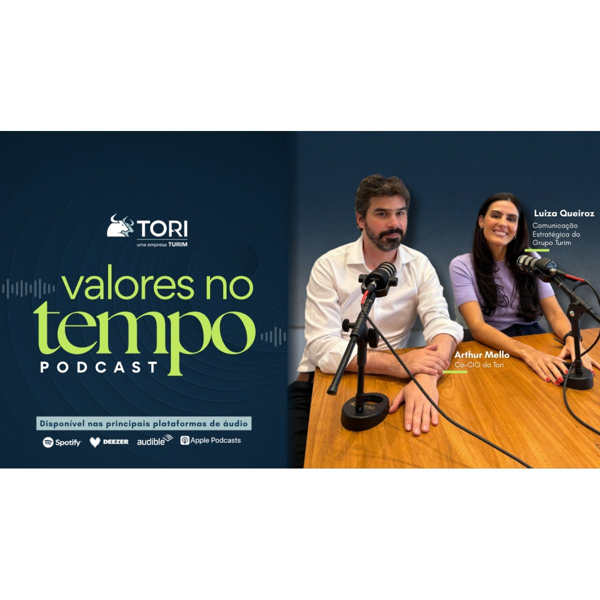 Tori lança podcast 'Valores no Tempo' sobre legado e cultura