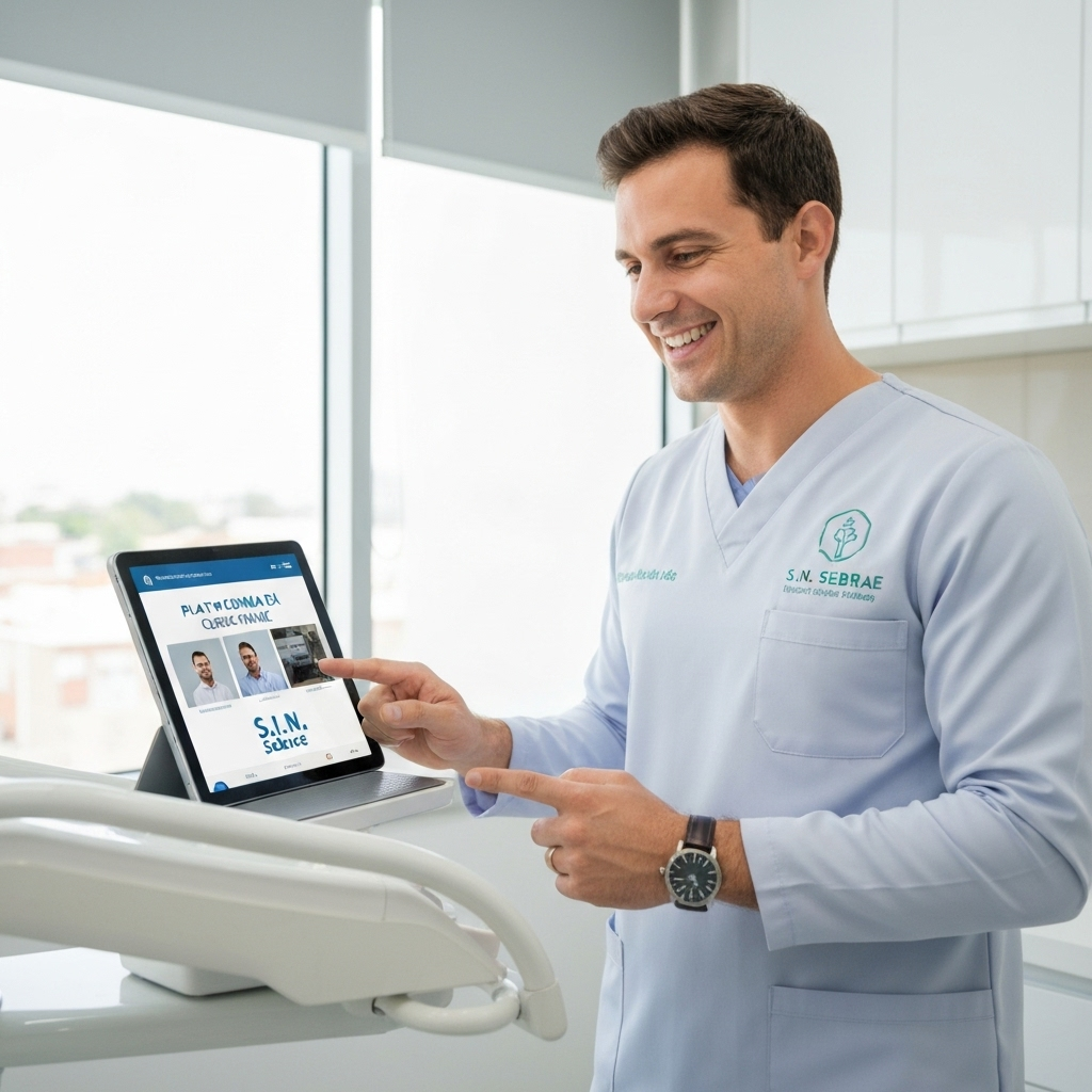 Dentistas em consultório, S.I.N. e Sebrae