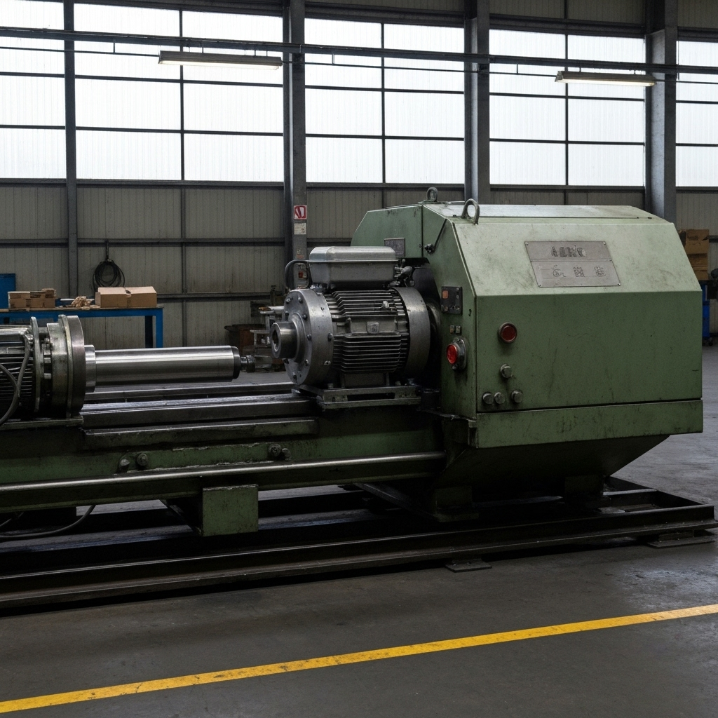 Técnico realizando manutenção preventiva em máquina industrial