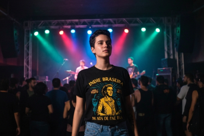 Pessoas em show aproveitando a música ao vivo.