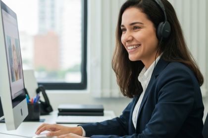 Inteligência artificial otimizando o relacionamento com clientes.