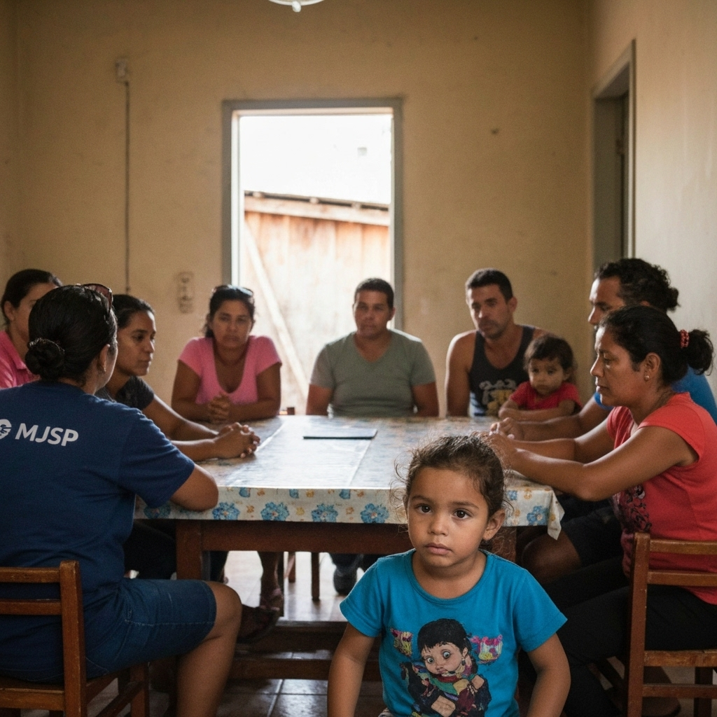 Famílias afegãs acolhidas no Brasil recebem visita do ACNUR e MJSP.
