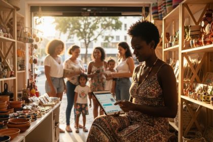 Pequena empresa usando IA no marketing e atendimento