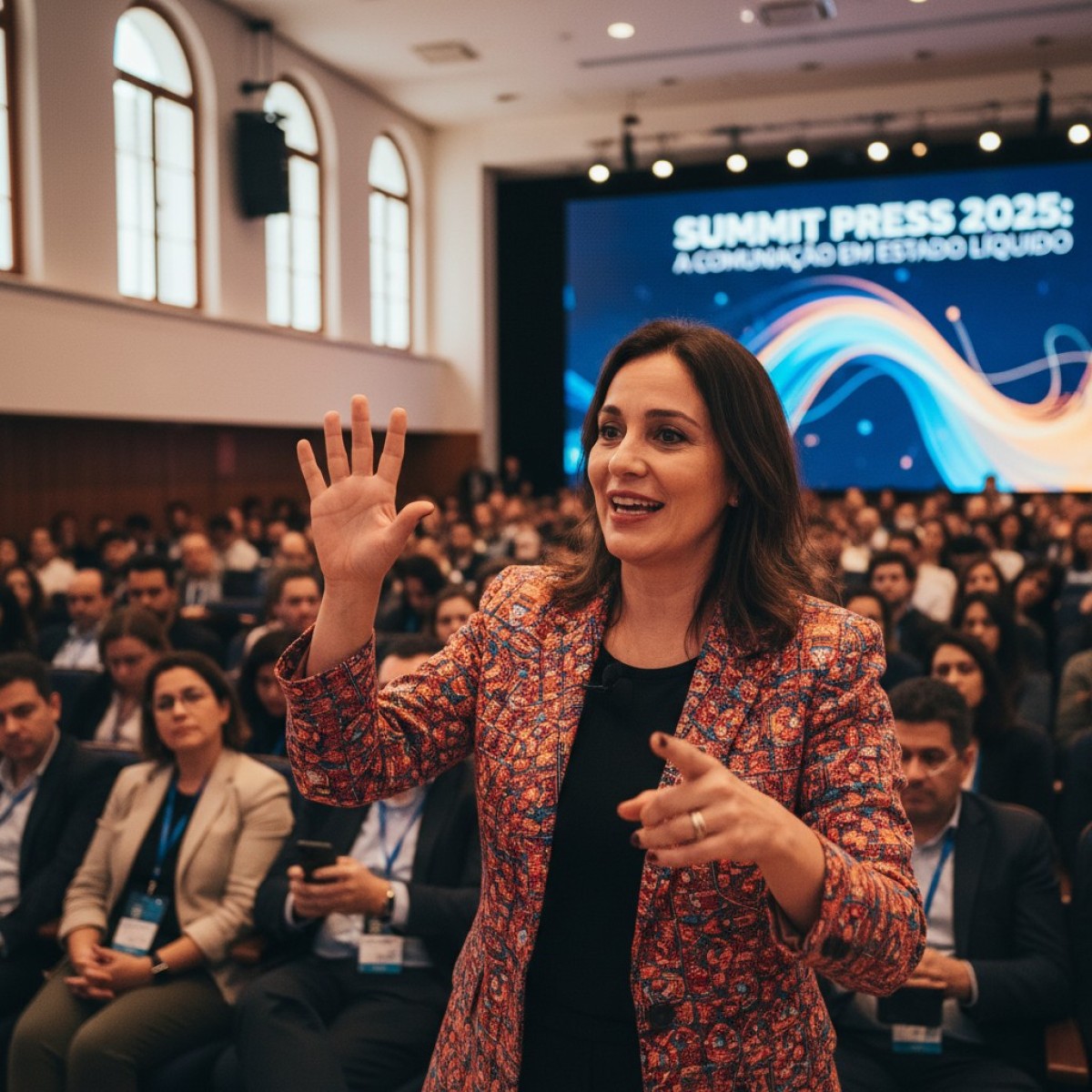 Participantes do Summit Press 2025 em São Paulo