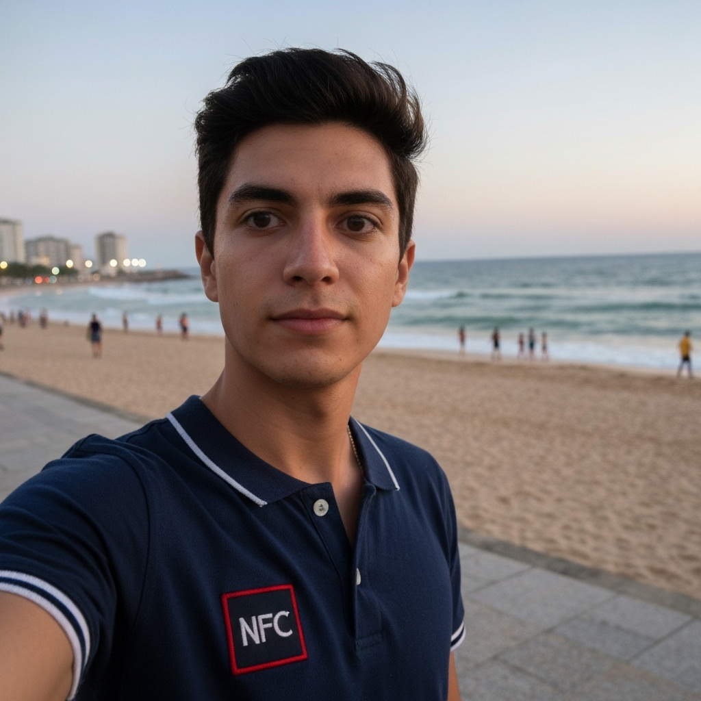 Camiseta de time com QR code para interação digital.