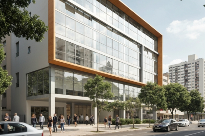 Fachada do Haus Mitre Station Moema, novo empreendimento em parceria com o Airbnb.