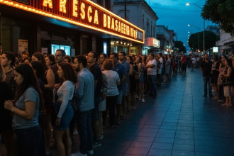 Filmes em cartaz no Brasil, disputando a preferência do público.