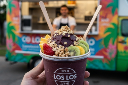 Sorvete de açaí vegano Los Los com selo SVB