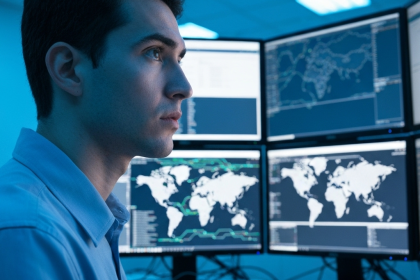 Cadeado digital sobreposto à bandeira do Brasil, representando risco cibernético.