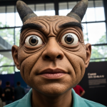 Ray Harryhausen e criatura animada em stop-motion
