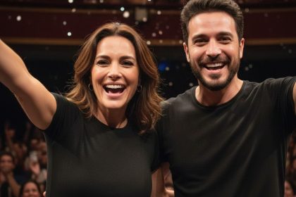 Elenco da comédia 'Casa, Comida e Alma Lavada' em cena.