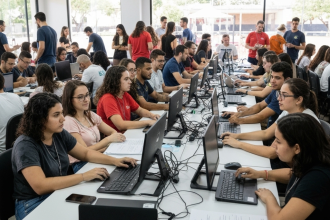 Participantes do Ideathon Serpro Piauí 2050 na Campus Party Piauí