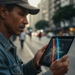 Cérebro humano com circuitos de IA integrados