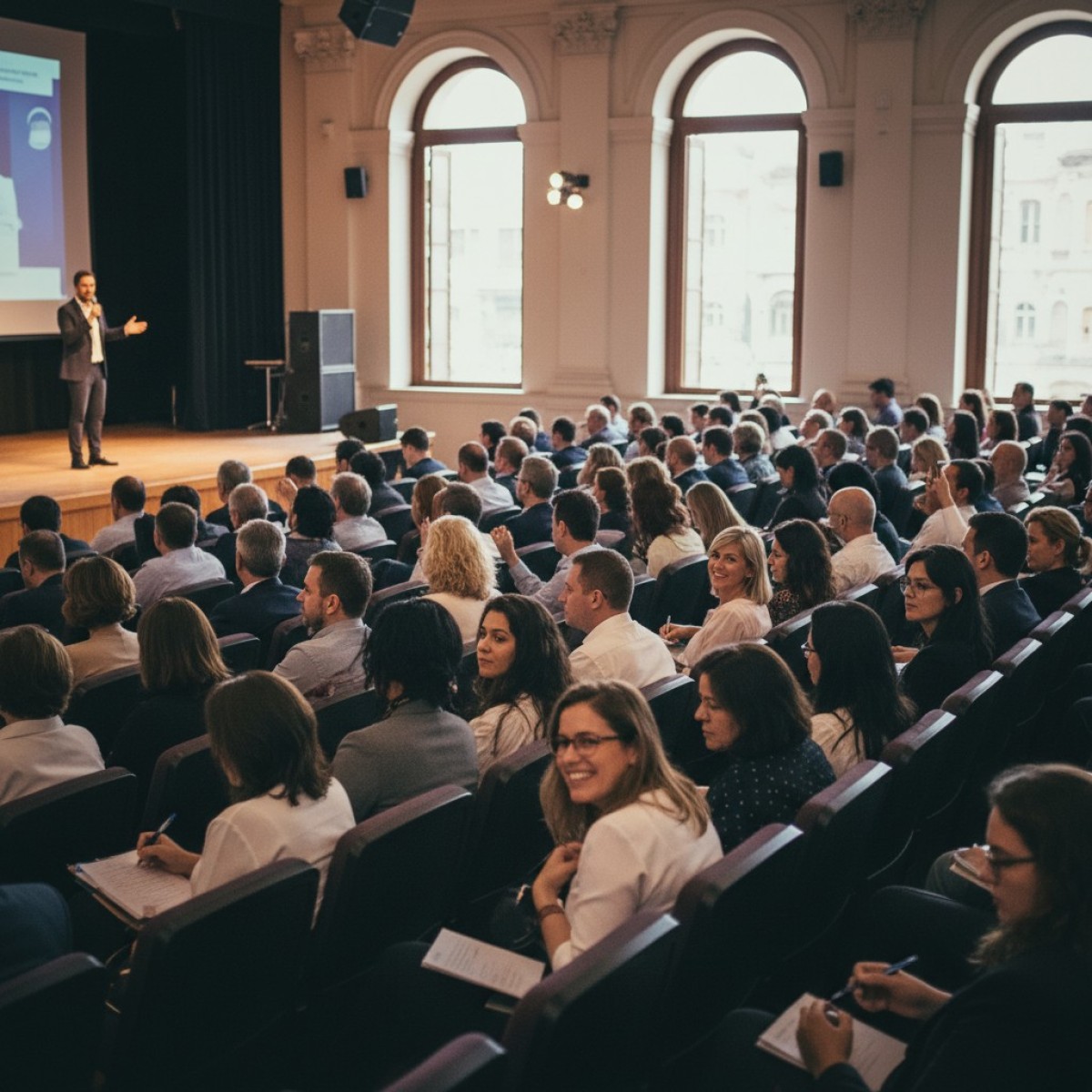 Profissionais de eventos em webinar sobre segurança