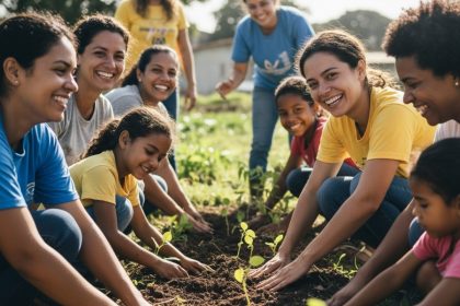 Mãos unidas em gesto de doação e apoio.