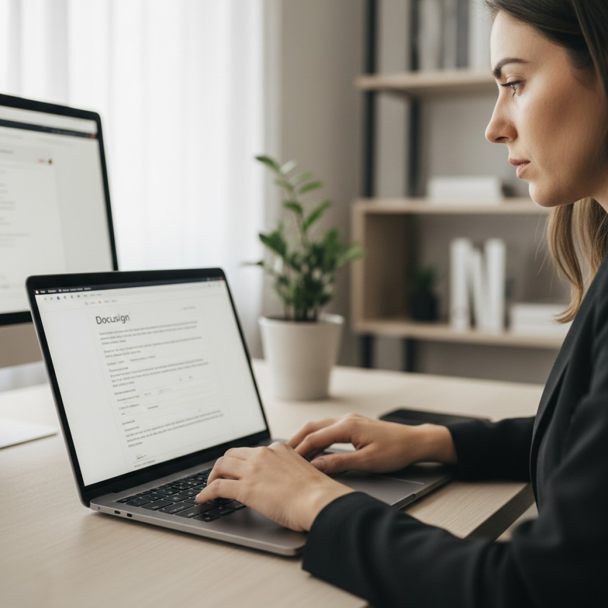 Docusign Navigator com IA extraindo dados de contrato em português.