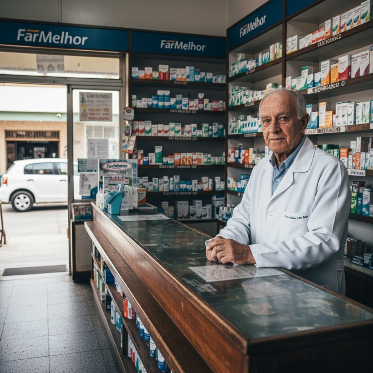 Delmiro Jarbas Holanda Sá na farmácia Nossa Senhora das Graças