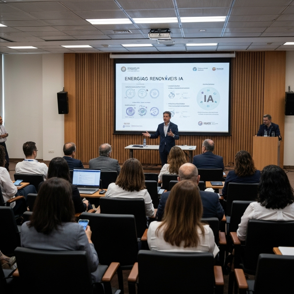 Debate sobre IA e transição energética no transporte em Brasília.