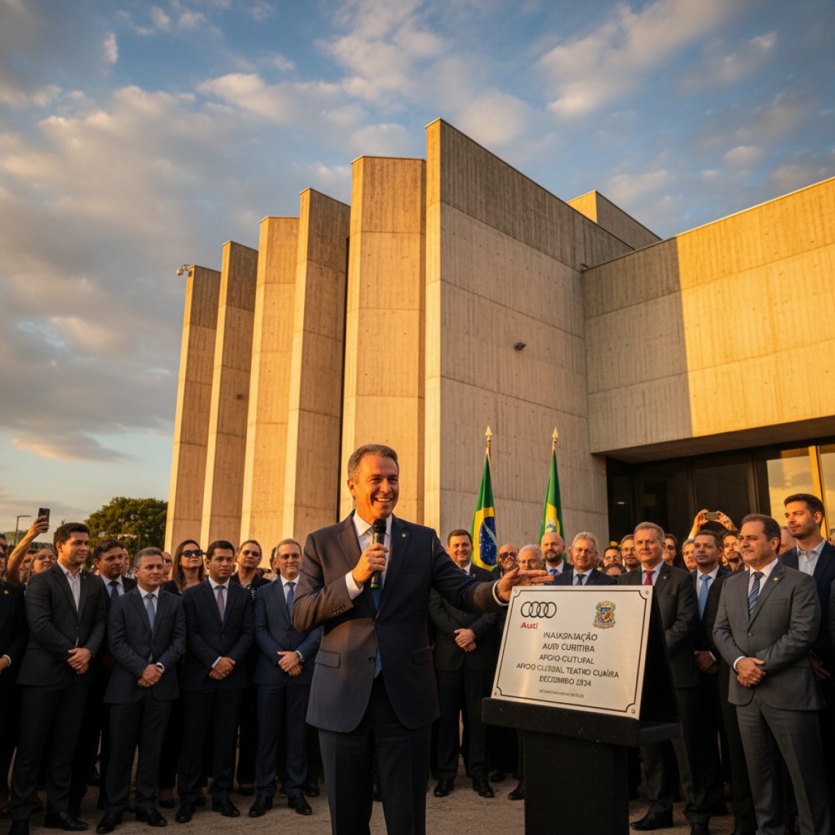 Cobertura revitalizada do Teatro Guaíra, Curitiba.