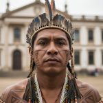 Edgar Kanaykõ Xakriabá fotografando em território indígena.