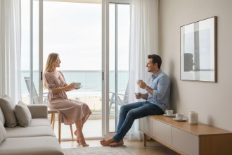 Apartamento de luxo com vista para a orla de Balneário Camboriú