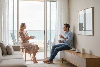 Apartamento de luxo com vista para a orla de Balneário Camboriú
