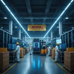 Data center moderno e eficiente, refletindo a digitalização da logística.