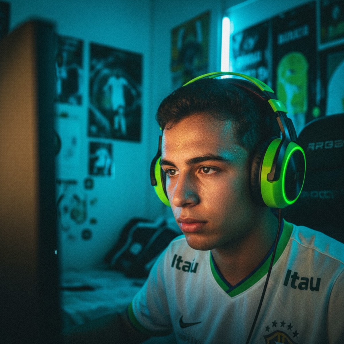 Capa do jogo EA Sports FC com destaque para a trilha sonora brasileira.