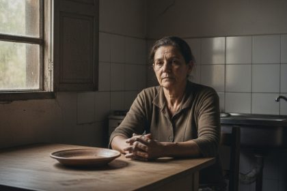 Mulher abraçando a si mesma, representando a carência emocional
