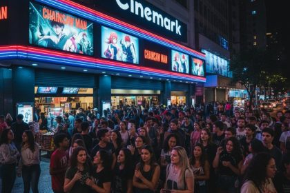 Imagem promocional de Chainsaw Man: O Filme – Arco da Reze para Anime Night Cinemark.