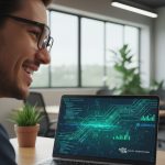 Logotipo da ABIMAQ e imagem ilustrativa de inteligência artificial.