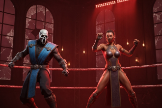 Ghostface e Kitana em Mortal Kombat Mobile