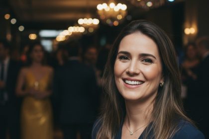 Carol Paiffer no lançamento da coluna na Escape Magazine