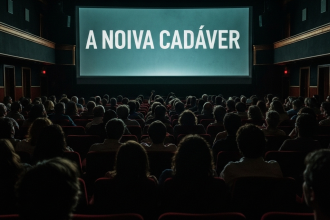 Cena do filme 'A Noiva Cadáver' com Victor e Emily.